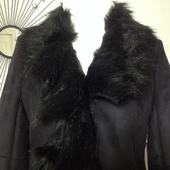 Coat Faux Fur & Sherpa By Bagatelle In Plaid Pattern, Size: M main image 1